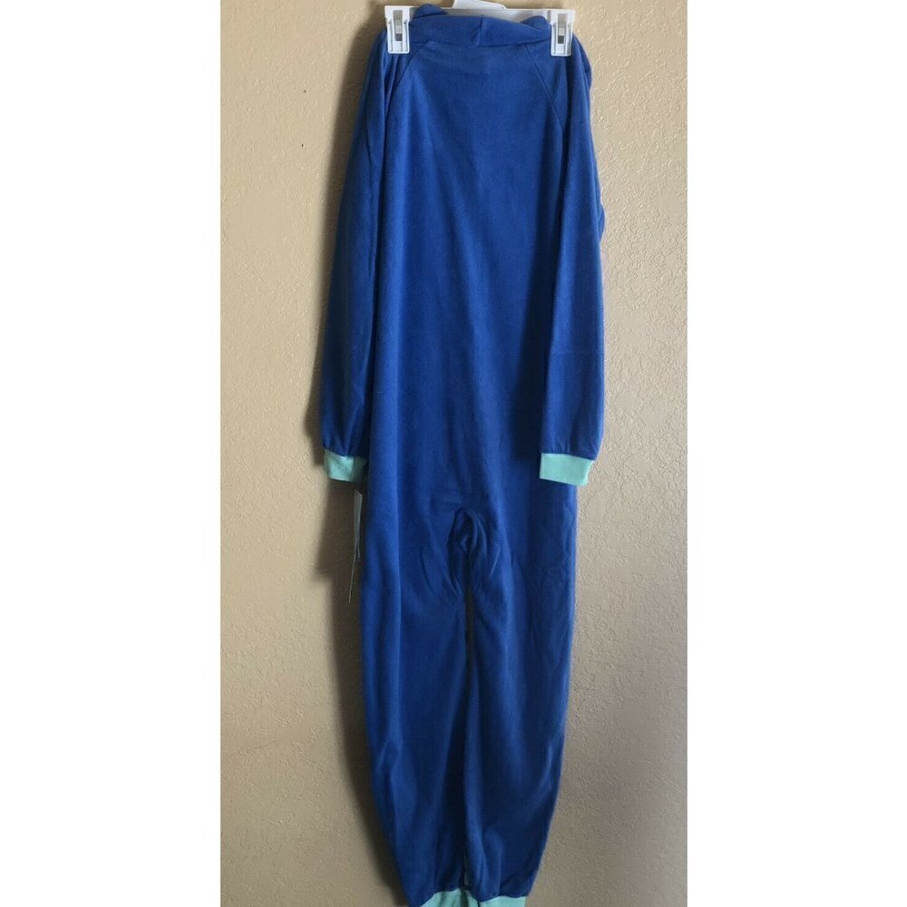 Cat And Jack Girls Spotted Dino Hooded One Pc Fleece Pajamas size L(10-12) - Picture 4 of 7
